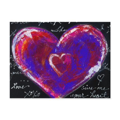 2 Hearts" Postcard by rpmcomm