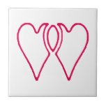 2 Hearts Together The MUSEUM Zazzle Gifts tiles