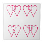 2 Hearts Together Two The MUSEUM Zazzle Gifts tiles