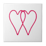 2 Hearts Together Two The MUSEUM Zazzle Gifts tiles