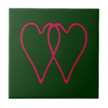2 Hearts Together Two The MUSEUM Zazzle Gifts tiles