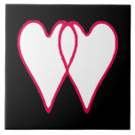 2 Hearts Together White The MUSEUM Zazzle Gifts tiles