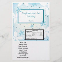 2 Hershey's Large Bar Wrapper Blue Daisies Flyer Design