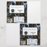 2 Hershey's Large Bar Wrapper Boy Blue Punk Skull Custom Flyer