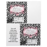 2 Hershey's Large Bar Wrapper Butterfly Zebra Prin