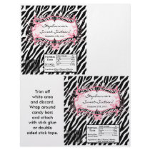 2 Hershey's Large Bar Wrapper Butterfly Zebra Prin