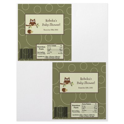 2 Hershey's Large Bar Wrapper Forrest Animal Owl by thepapergenius