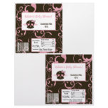 2 Hershey's Large Bar Wrapper Girly Pink Punk Skul