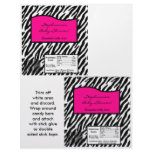 2 Hershey's Large Bar Wrapper Hot Pink Zebra Print