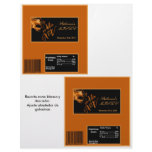 2 Hershey's Large Bar Wrapper Mis XV Orange