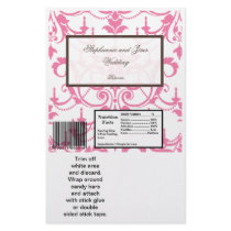 2 Hershey's Large Bar Wrapper Pink Chandelier