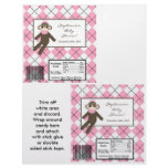 2 Hershey's Large Bar Wrapper Pink Sock Monkey