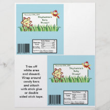 2 Hershey's Large Bar Wrapper Rain-forest Jungle Personalised Flyer
