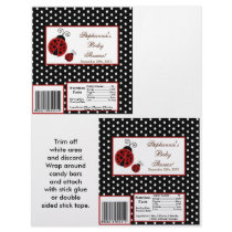 2 Hershey's Large Bar Wrapper Red Ladybug