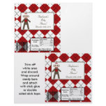 2 Hershey's Large Bar Wrapper Red Sock Monkey