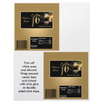 2 Hershey's Large Bar Wrapper Sweet 16 Gold