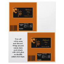 2 Hershey's Large Bar Wrapper Sweet 16 Orange