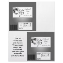 2 Hershey's Large Bar Wrapper Sweet 16 Silver