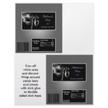 2 Hershey's Large Bar Wrapper Sweet 16 Silver