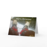 2 HORSE OPEN SLEIGH CHRISTMAS CARDS