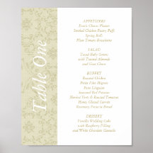 2-in-1 Wedding Reception Table Toppers & Menus Print