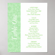 2-in-1 Wedding Reception Table Toppers & Menus Print