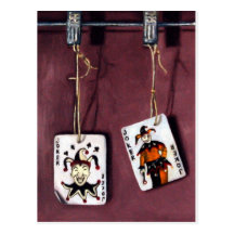 2 Joker's-Lucky Jokers-Wild Cards Post Cards