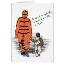 2 Kats Trick or Treating Greeting Card