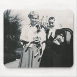 2 ladies dog car mousepad