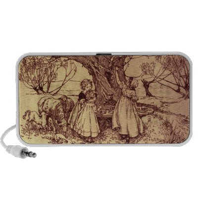 2 little girls notebook speaker by lostlit