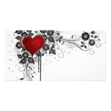 2 love vectors customized photo card
