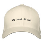 #2 pencil #1 hat embroidered hats