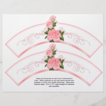 2 Pink Roses Generic Personalise Cupcake Wrappers Flyer