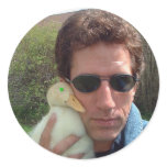 2 Quacks — PDValentine w/demonic duck! Round Stickers