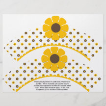 2 Retro Flower Birthday Custom Cupcake Wrappers Full Color Flyer