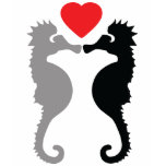 2 seahorses in love icon t-shirts