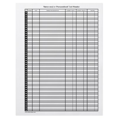 2-sided Banking Transaction Register Pages Flyers by starzraven
