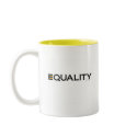 2 sided Mug  with Love not h8, EQUALITY