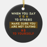 2 SIDED / Yes & No ~ Ornament ornaments