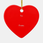 2 SIDES / DIY ~ Gift Tag Ornament Heart 3" ornaments