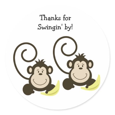 2 Silly Monkeys Birthday or Baby Shower Favour by allpetscherished