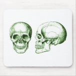 2 Skulls Green Mousepads