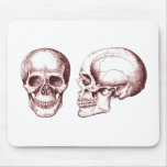 2 Skulls Red mousepads