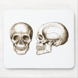 2 Skulls Sepia mousepads