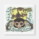2 Stinkin' Cute Monkey Baby Magnet