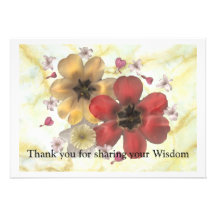 2 Thank you for sharing your wisdom Custom Invitations
