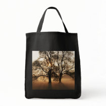 2 TREES SEPIA GOLD ORANGE CANVAS BAG