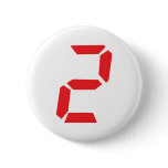 2 two red alarm clock digital button
