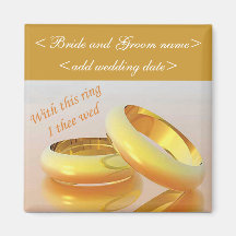 2 Wedding Bands Refrigerator Magnets