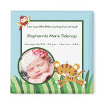 2"x2" Announcement Magnet Rain-forest Jungle Anima